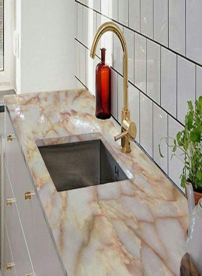 LOMESH Granite Look Marble Effect Contact Paper Film Vinyl Self Adhesive PVC Decorative Wall Papers for Fridge/Floor/Wall/Table/Cupboard Decorative Furniture Interior & Renovation Project -200 x 60cm - Image 4